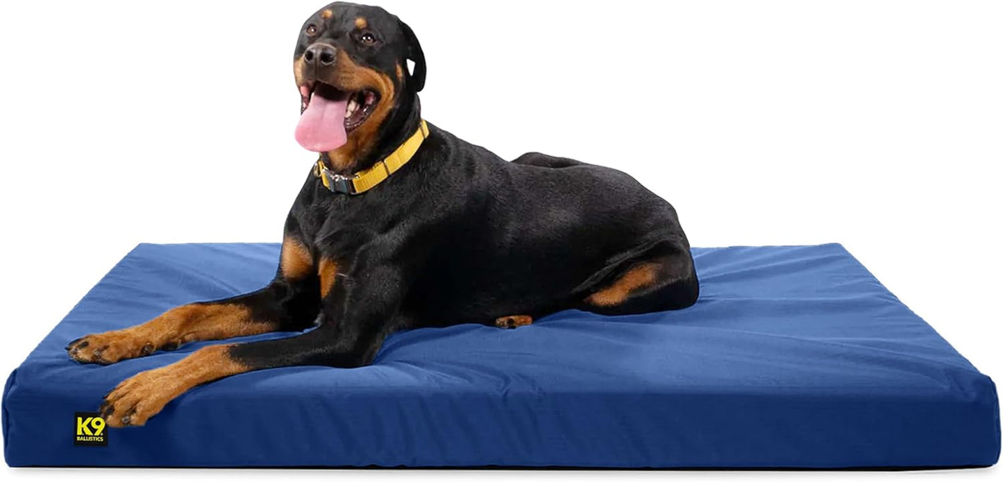 K9 Ballistics Tough Orthopedic Dog Bed for XL Dogs 54x38 in Blue