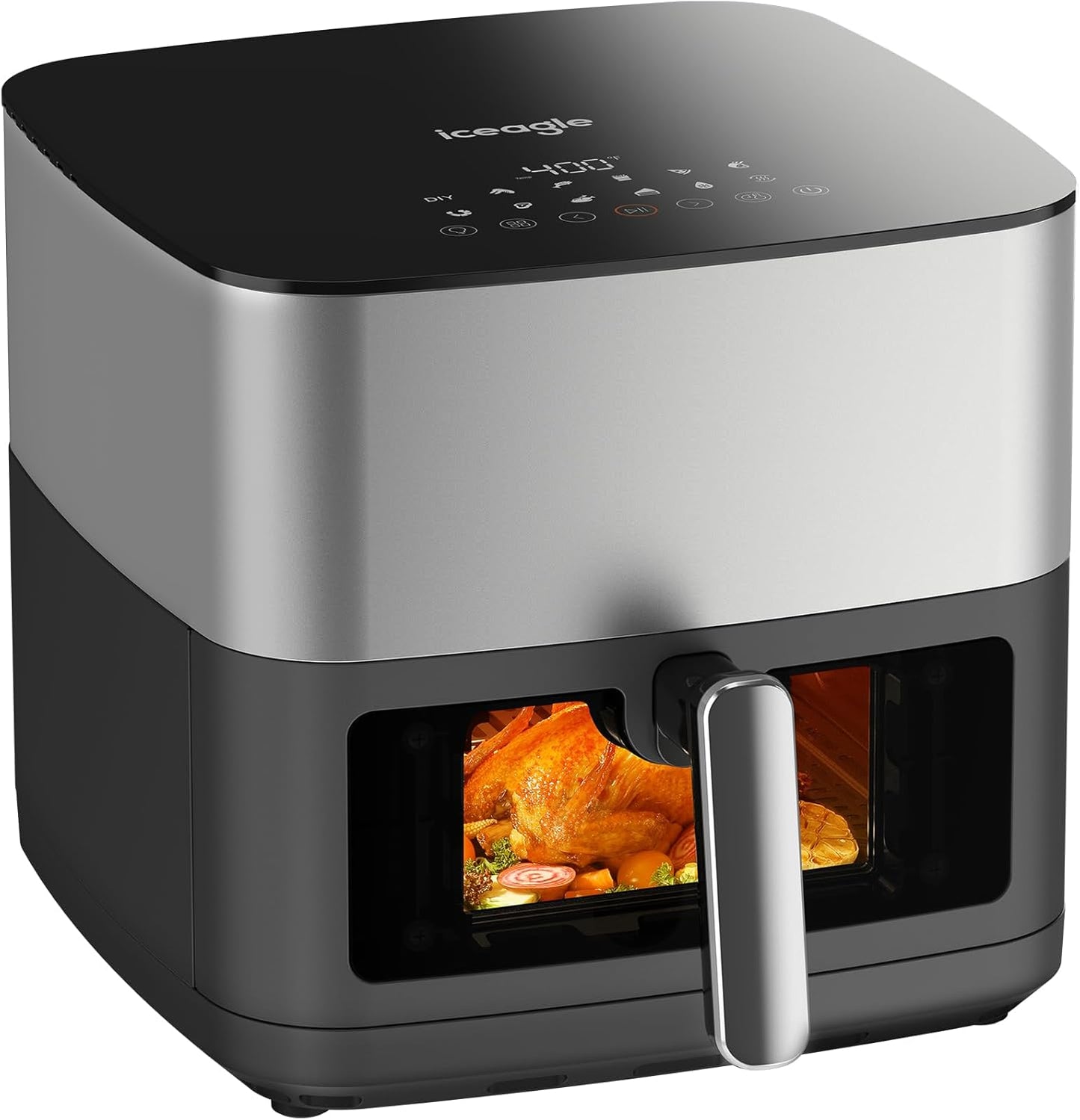 Iceagle 9 Quart Air Fryer - 12-in-1 Function, Dual Heating, Large Window