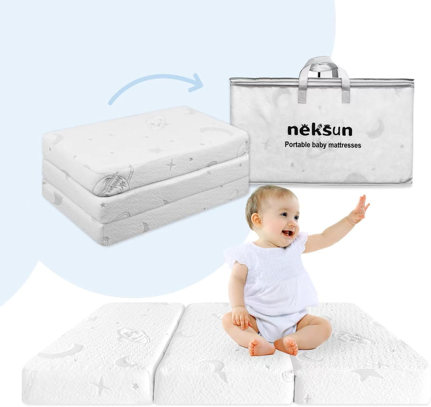 Pack and Play Mattress for Babies - Soft & Firm Dual Sided Design
