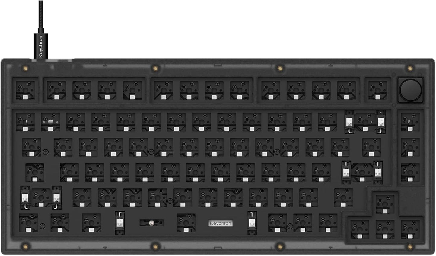 Keychron V1 Custom Mechanical Keyboard - Knob, Hot-swappable, Programmable