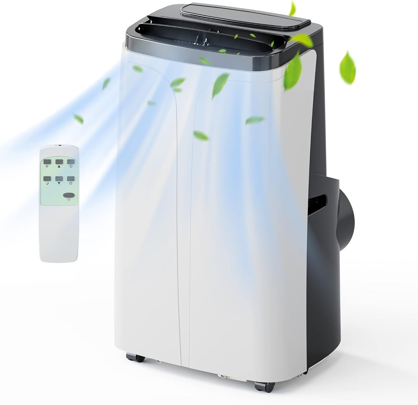 12,000 BTU Portable AC - 3-in-1 Dehumidifier & Cooling Fan, Remote Control - DENBIG