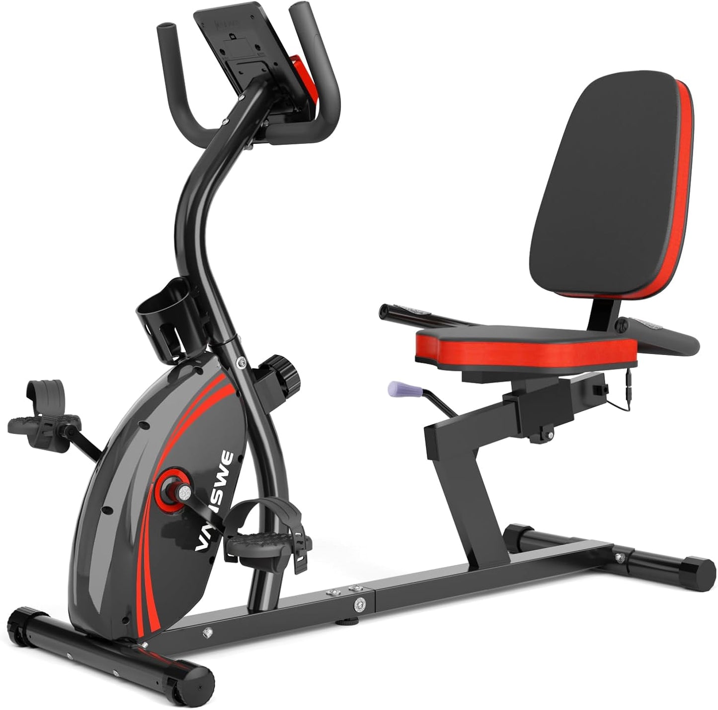 VANSWE Recumbent Exercise Bike with Magnetic Resistance and Bluetooth