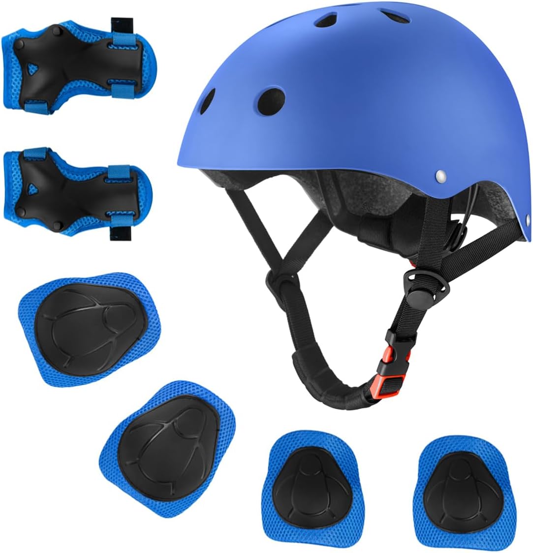 Gullora Kids Bike Helmet Set - Adjustable Safety Gear for Ages 2-14