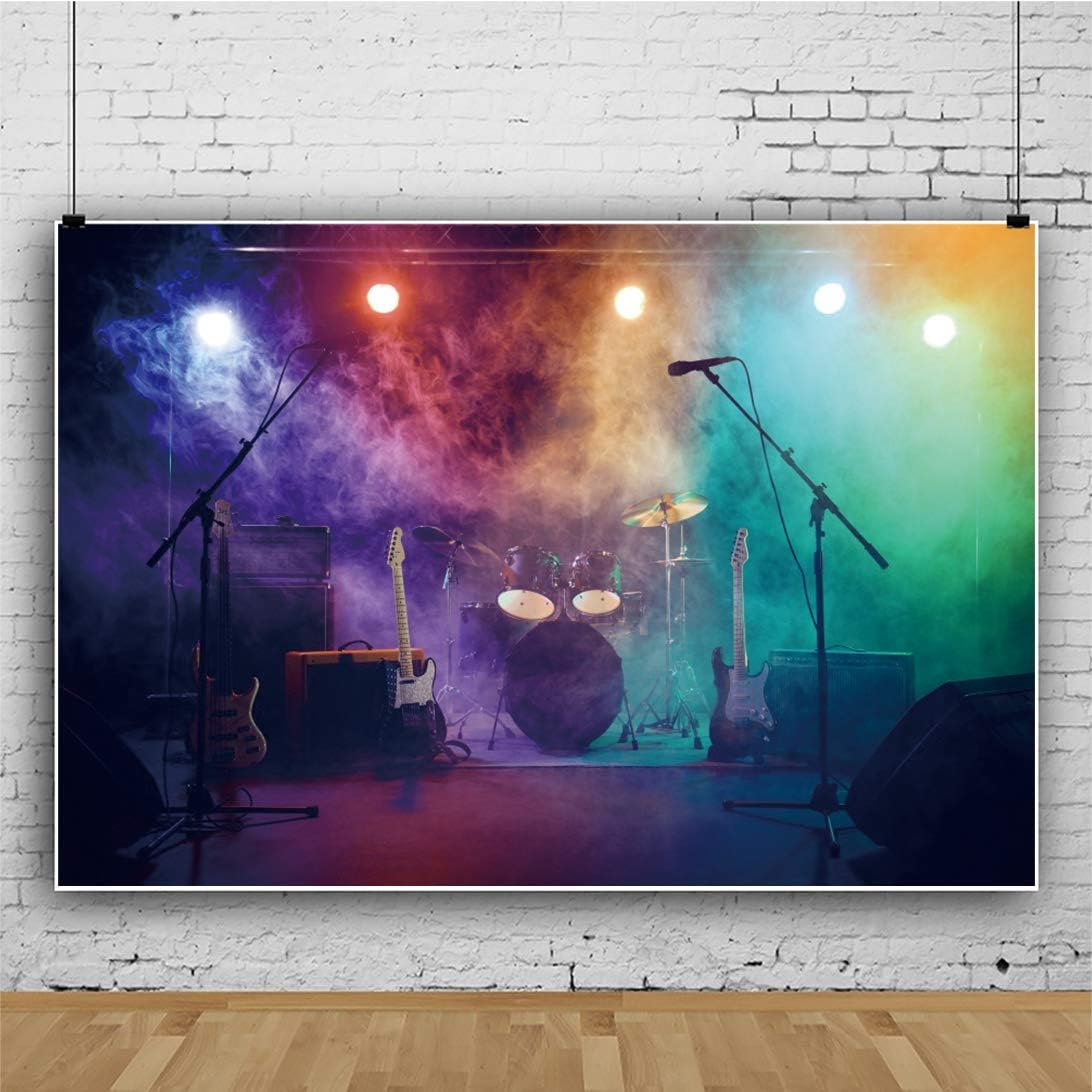 DASHAN 10x6.5ft Polyester Music Concert Stage Backdrop Review