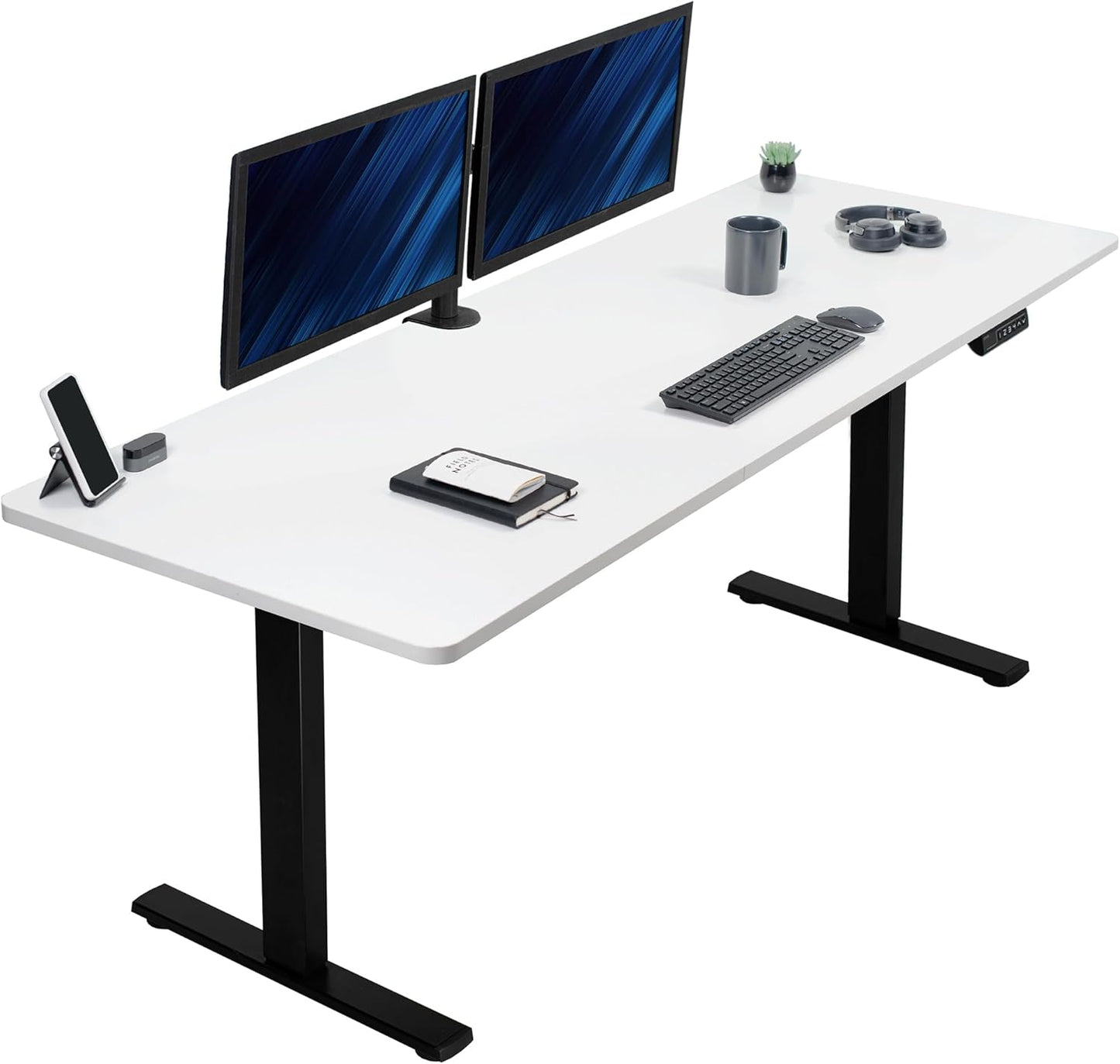 VIVO Large Electric Standing Desk with Memory Height Adjustment