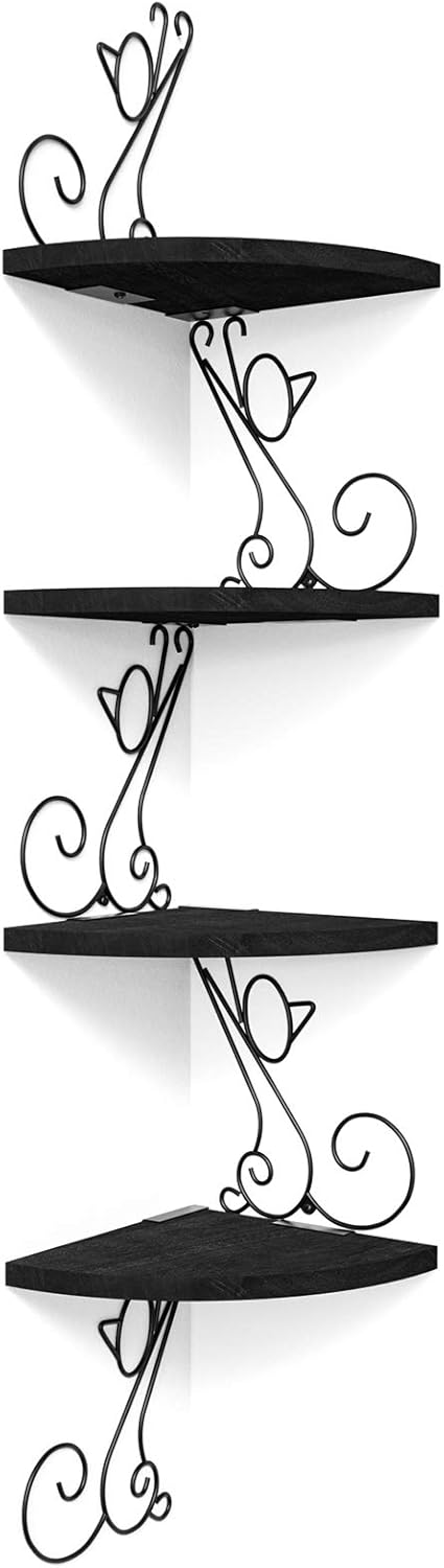 Alsonerbay Corner Shelves - Stylish Floating Wood Shelf for Home