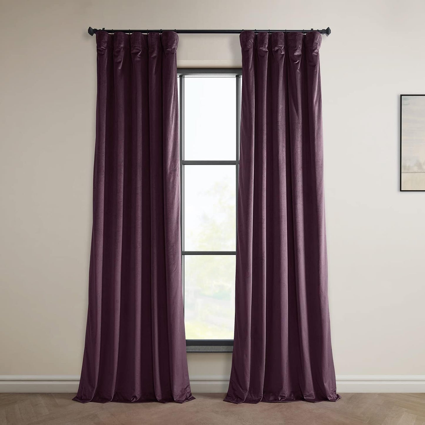 Heritage Plush Velvet Curtains for Bedroom & Living Room 84 in