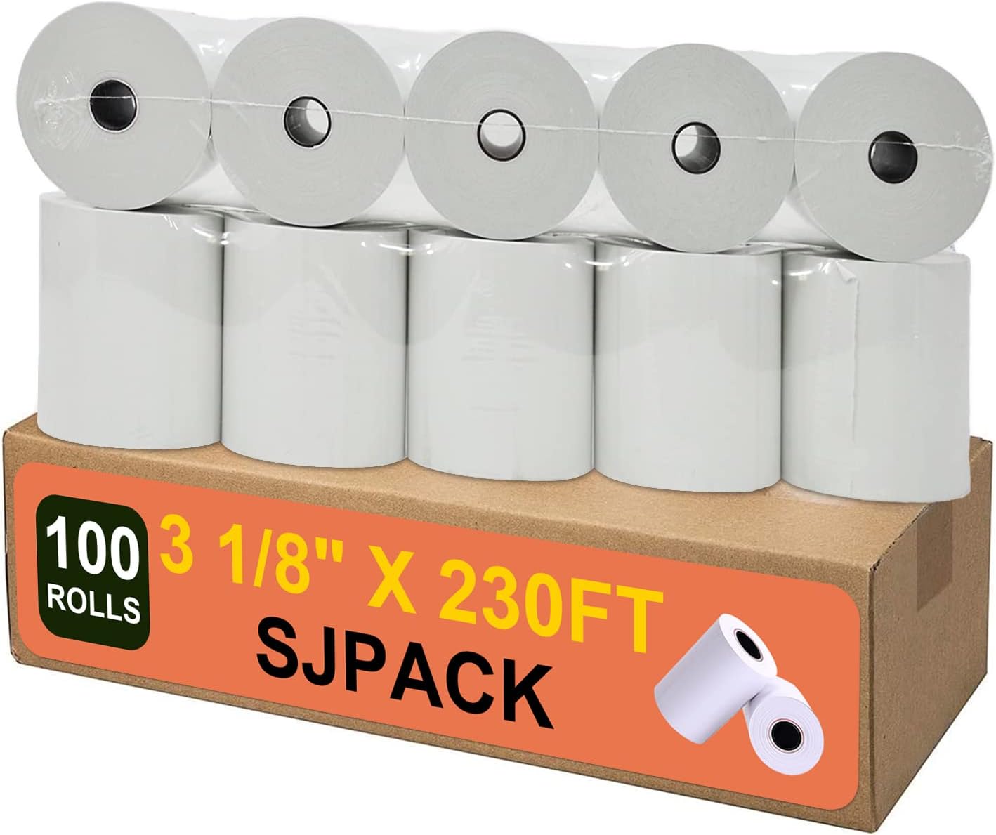 100 Rolls Thermal Paper 3 1/8 x 230ft for Cash Registers