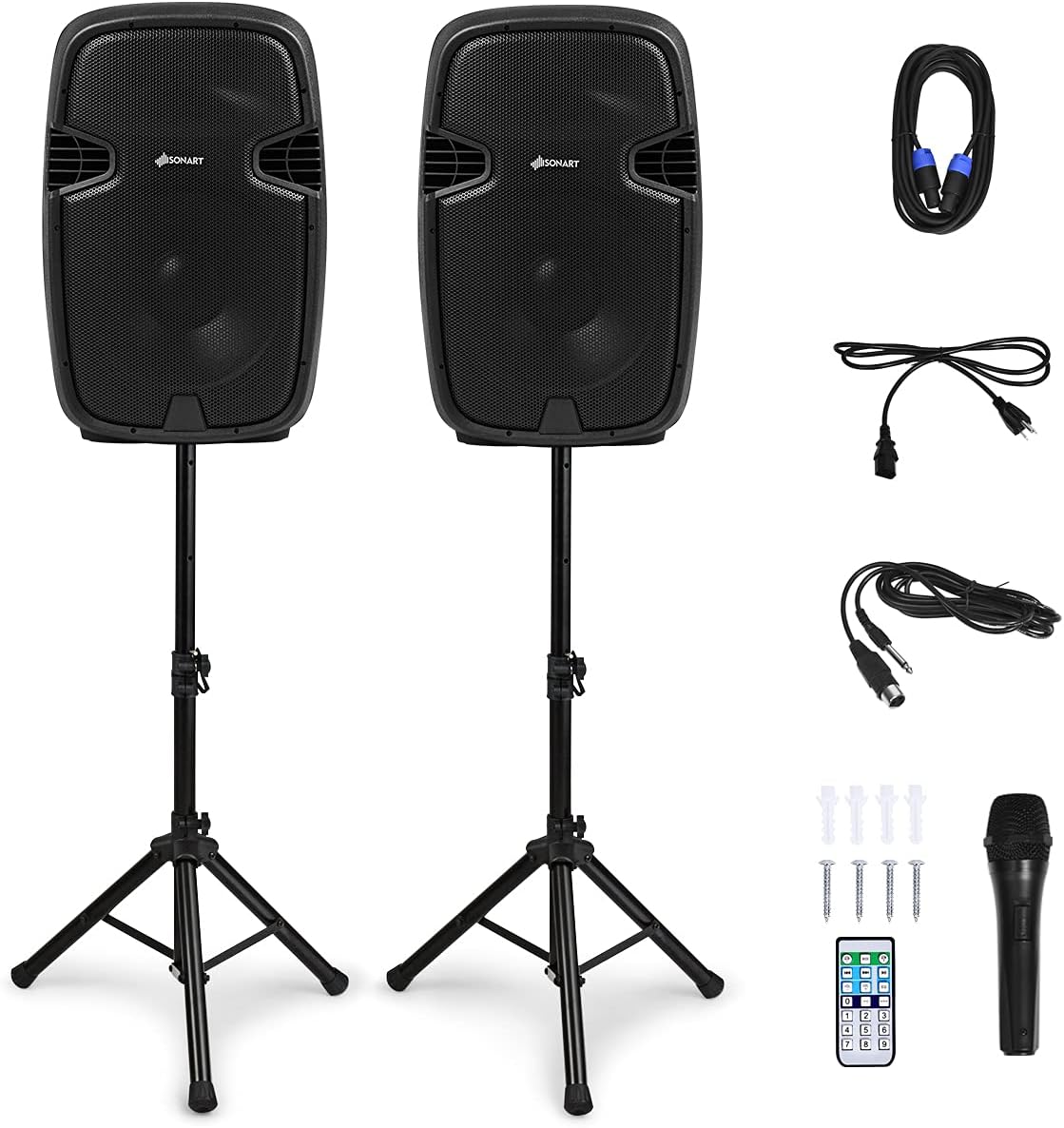 Costzon Portable 3000W PA Speaker System for Parties and Events