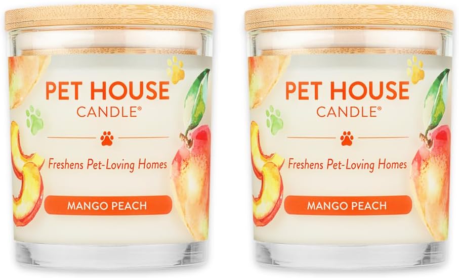One Fur All Pet Friendly Candle - Mango Peach Scented Delight