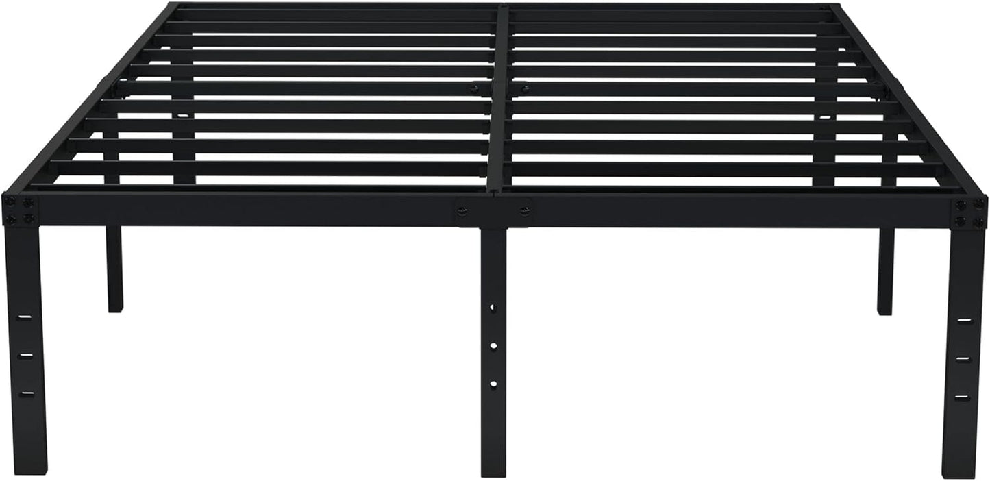 EMODA 18 Inch Tall Full Size Bed Frame with Large Storage Space