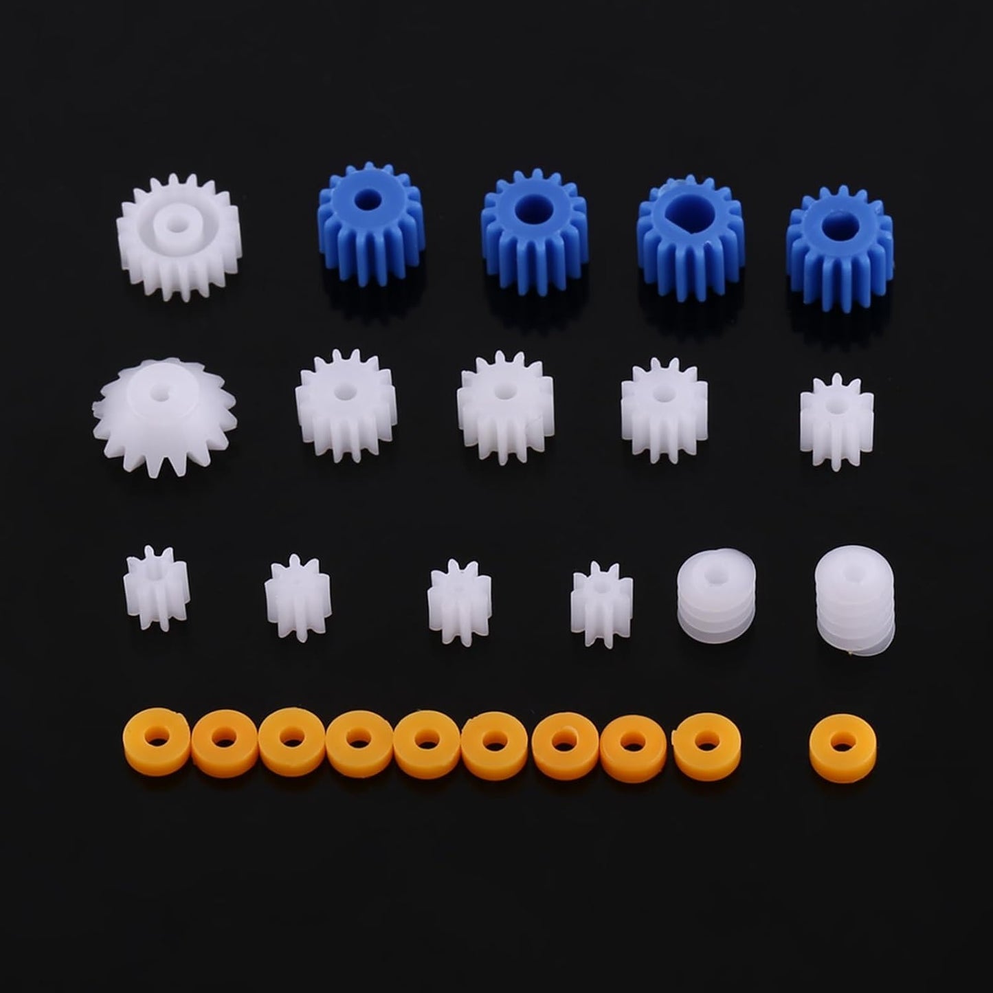 Premium White Blue Gear Set for Model Making - Kelepu