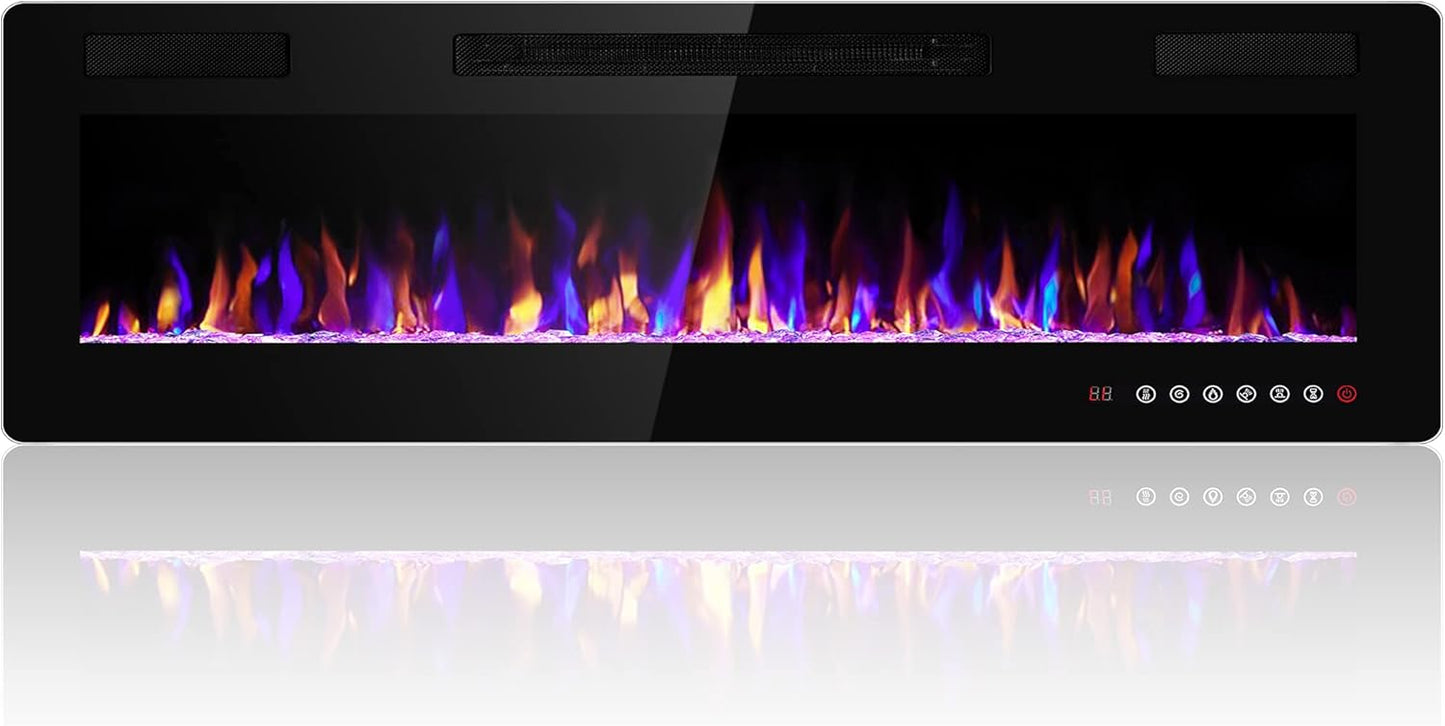 50 Inch Electric Fireplace Insert Ultra-Thin for Modern Homes