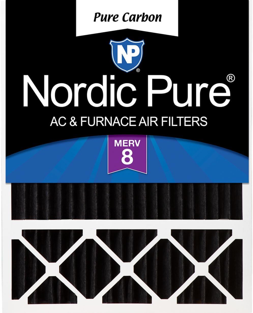 Nordic Pure 20x25x5 Replacement Odor Reduction Merv 8 Filter