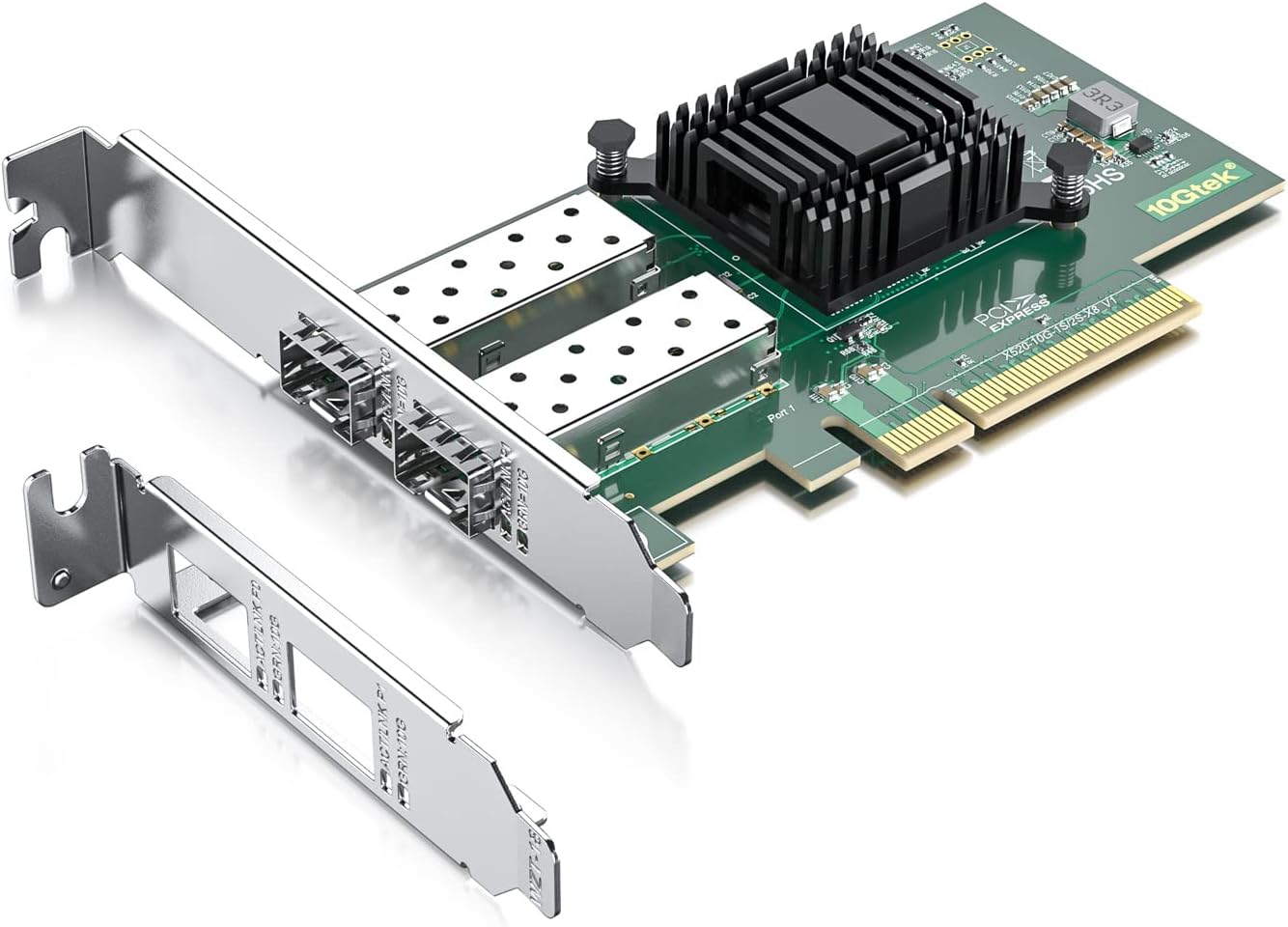 10Gtek 10Gb PCI-E NIC Network Card with Dual SFP+ Ports