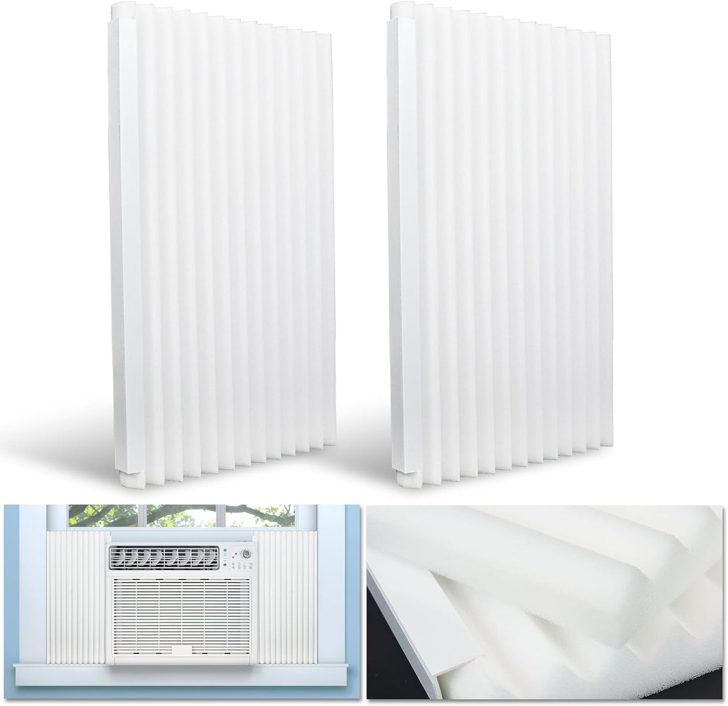 Flamorrow AC Side Panels: Insulate Heat & Cold! 2 Pack