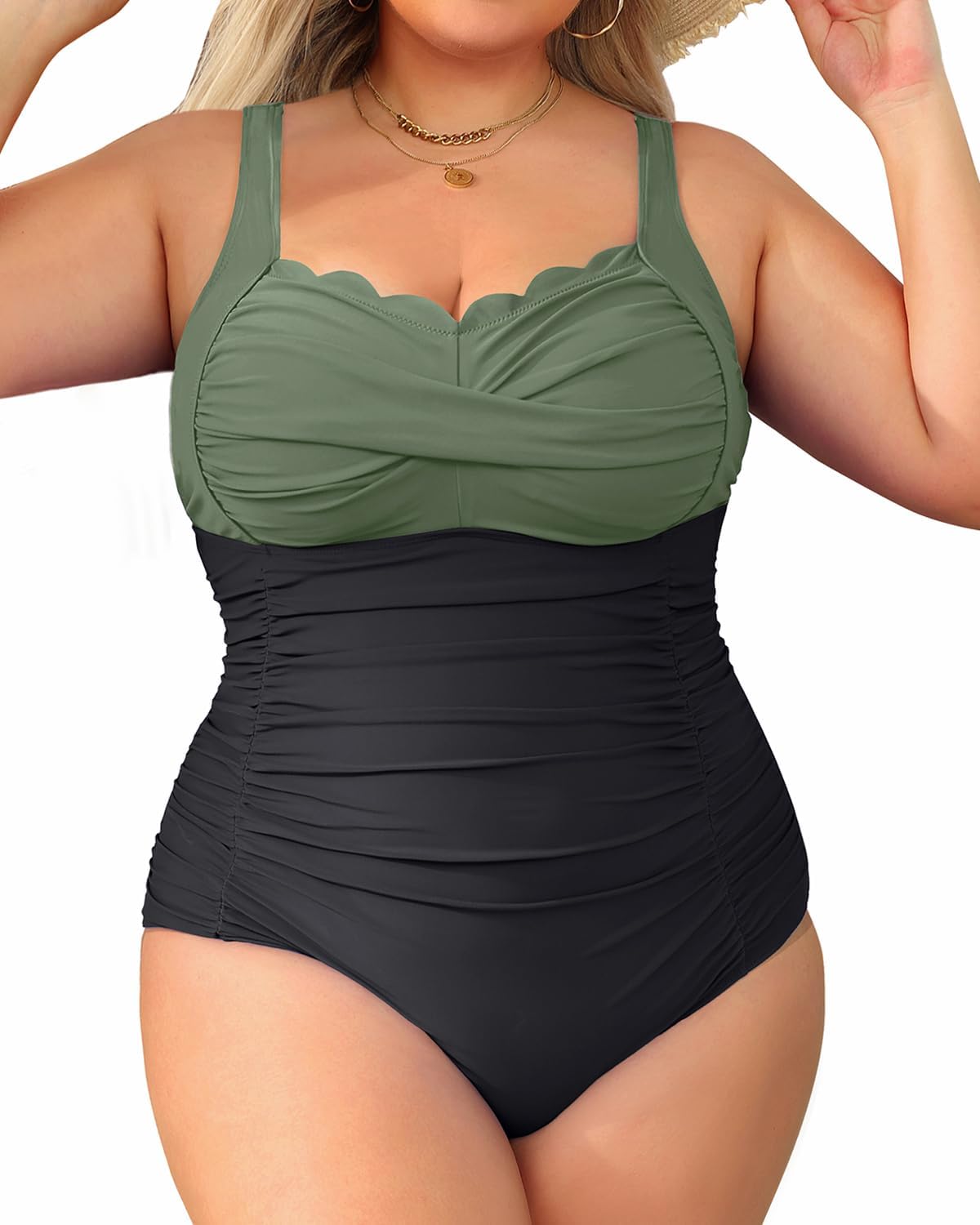 Aqua Eve Womens Plus Size One Piece Swimsuit for Comfort