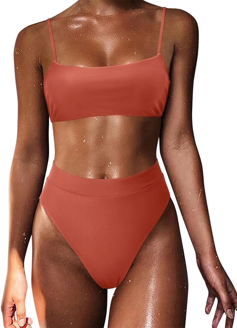 MOSHENGQI Women High Waisted Bikini for Stylish Beach Days