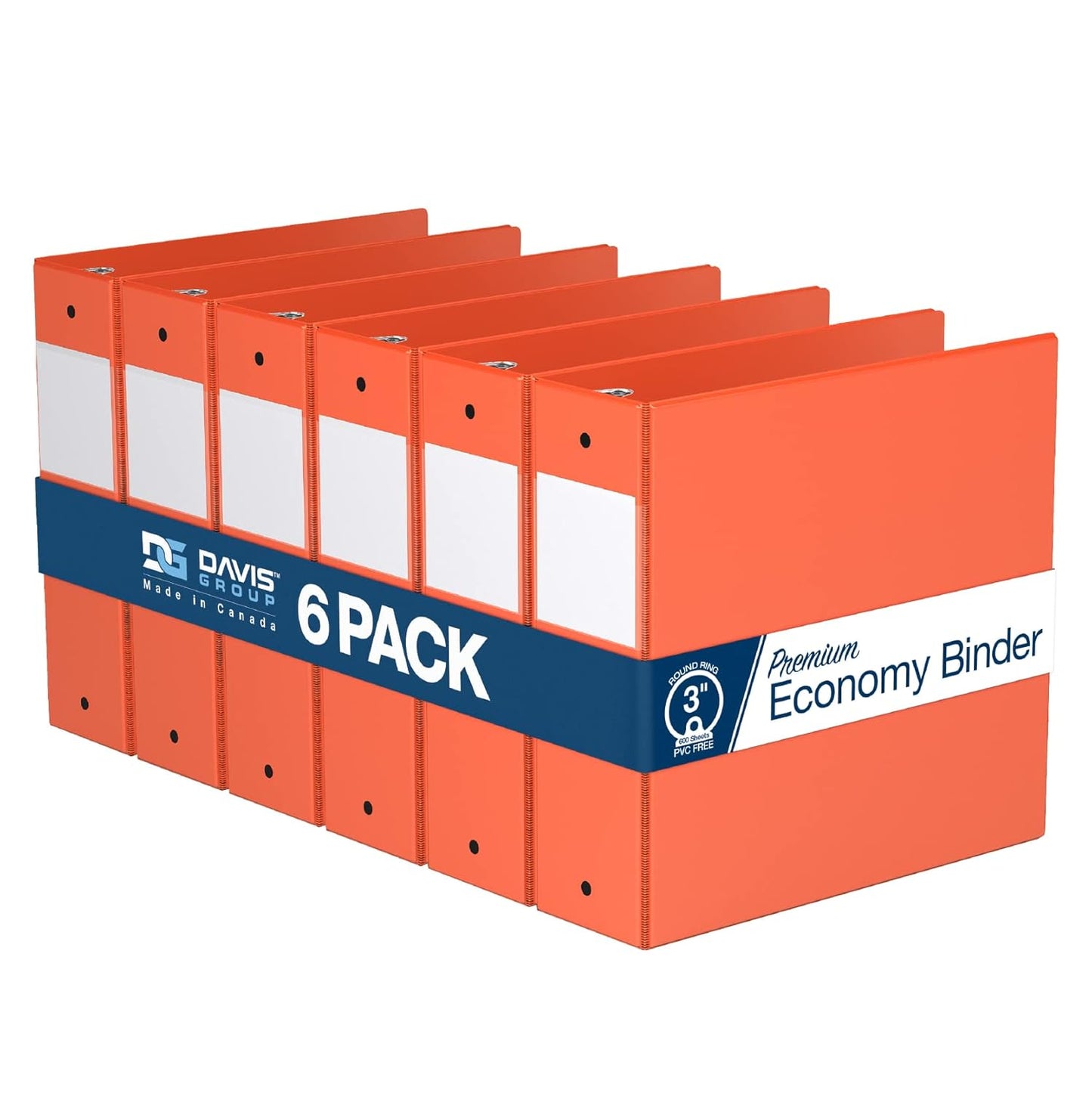 Premium Economy 3-Inch Round-Ring Binders for School or Office