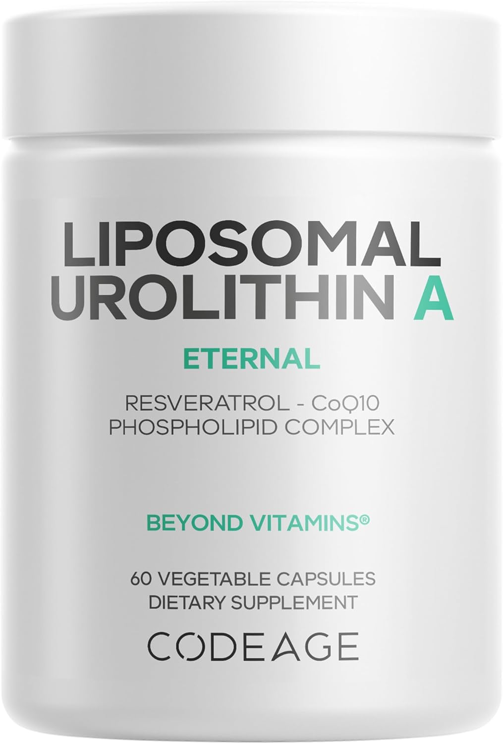 Codeage Liposomal Urolithin A Supplement with Resveratrol 500mg