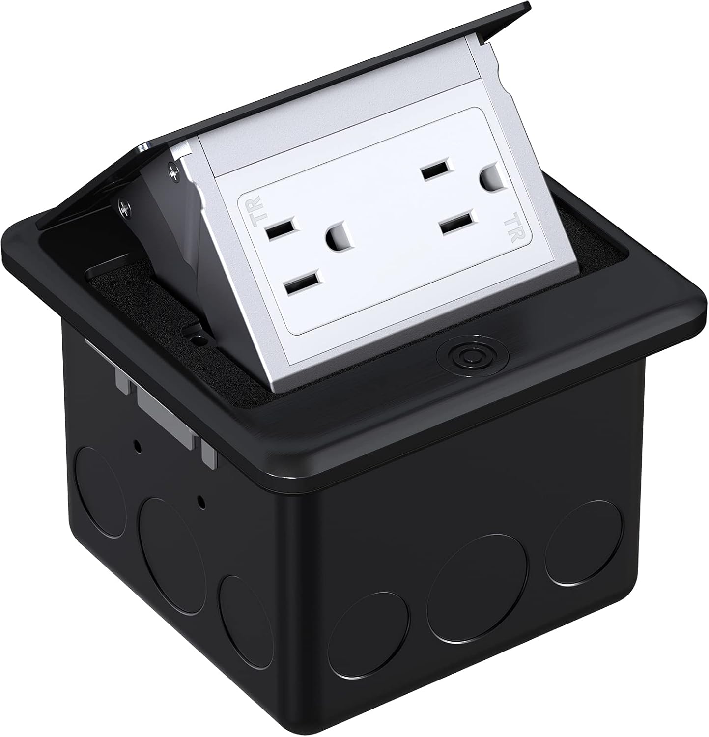 WEBANG Pop Up Floor Outlet Box with 15 Amp Receptacle for Home