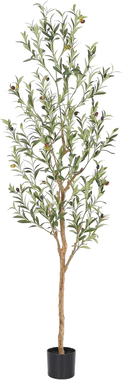 Lifelike 6ft Faux Olive Tree for Home and Office Decor