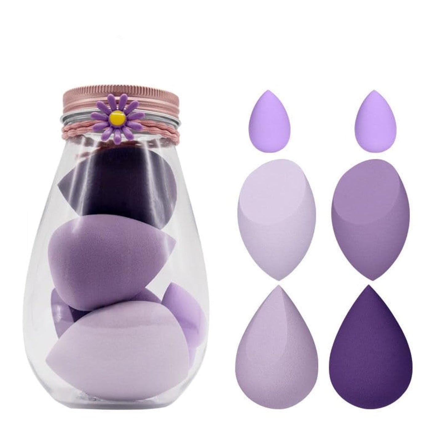 Flawless Blend 6-Pc Makeup Sponge Set - Multi-Colored Sponges ~ Effortless Makeup Application