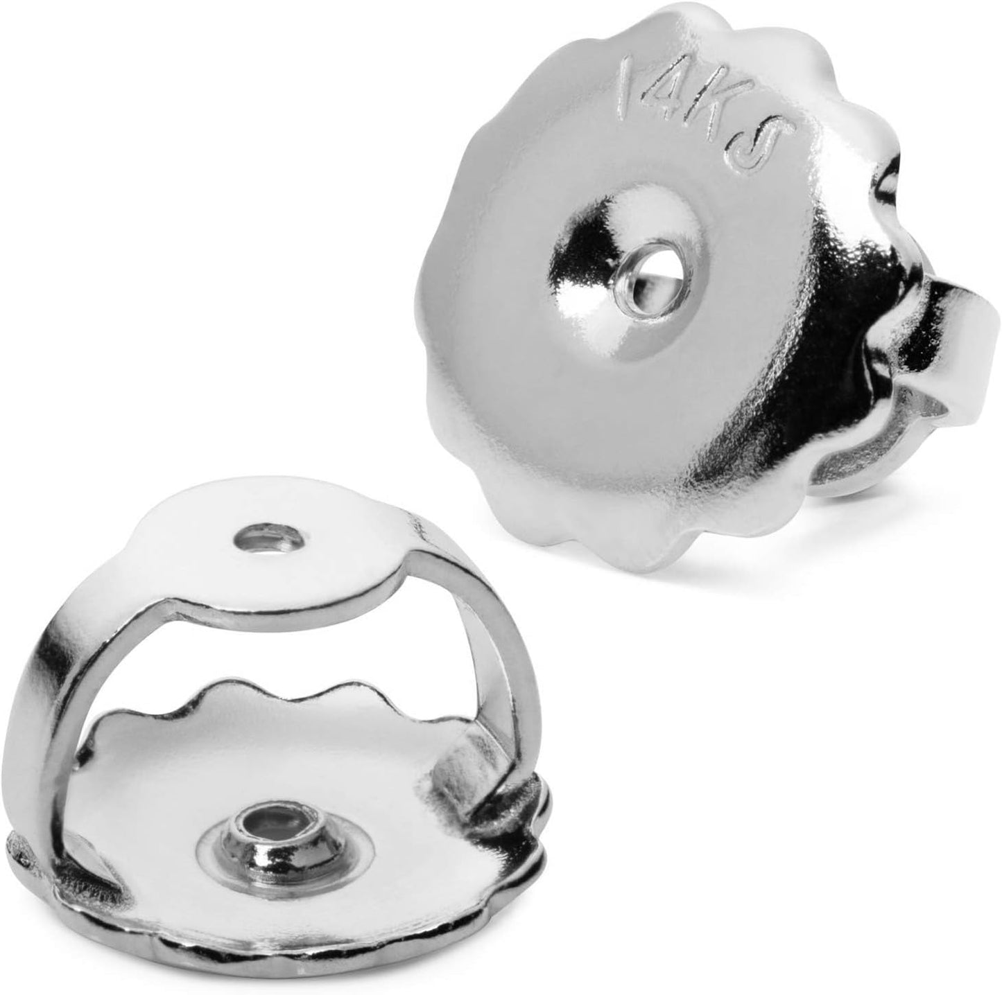 Everyday Elegance Solid 14K White Gold Earring Back Replacement