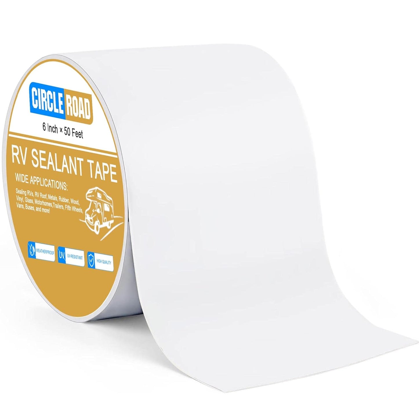 RV Roof Tape White 6 Inch X 50 Feet for Reliable Repairs