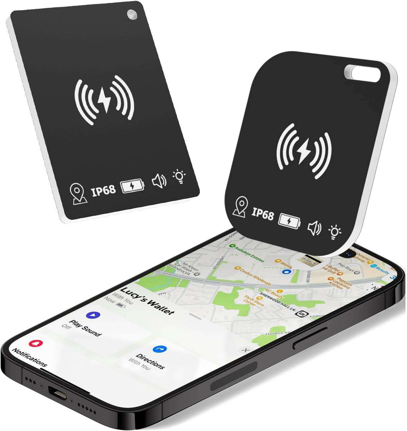 KZO Wallet Tracker Card - Rechargeable Tracking for Essentials