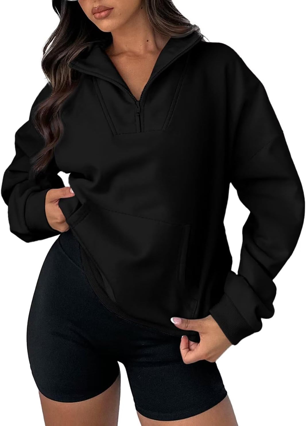 BLENCOT Cozy Fleece Half Zip Sweatshirt