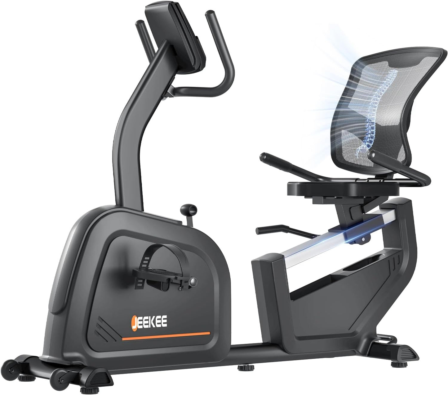 JEEKEE Recumbent Exercise Bike for Seniors with 16 Levels Resistance