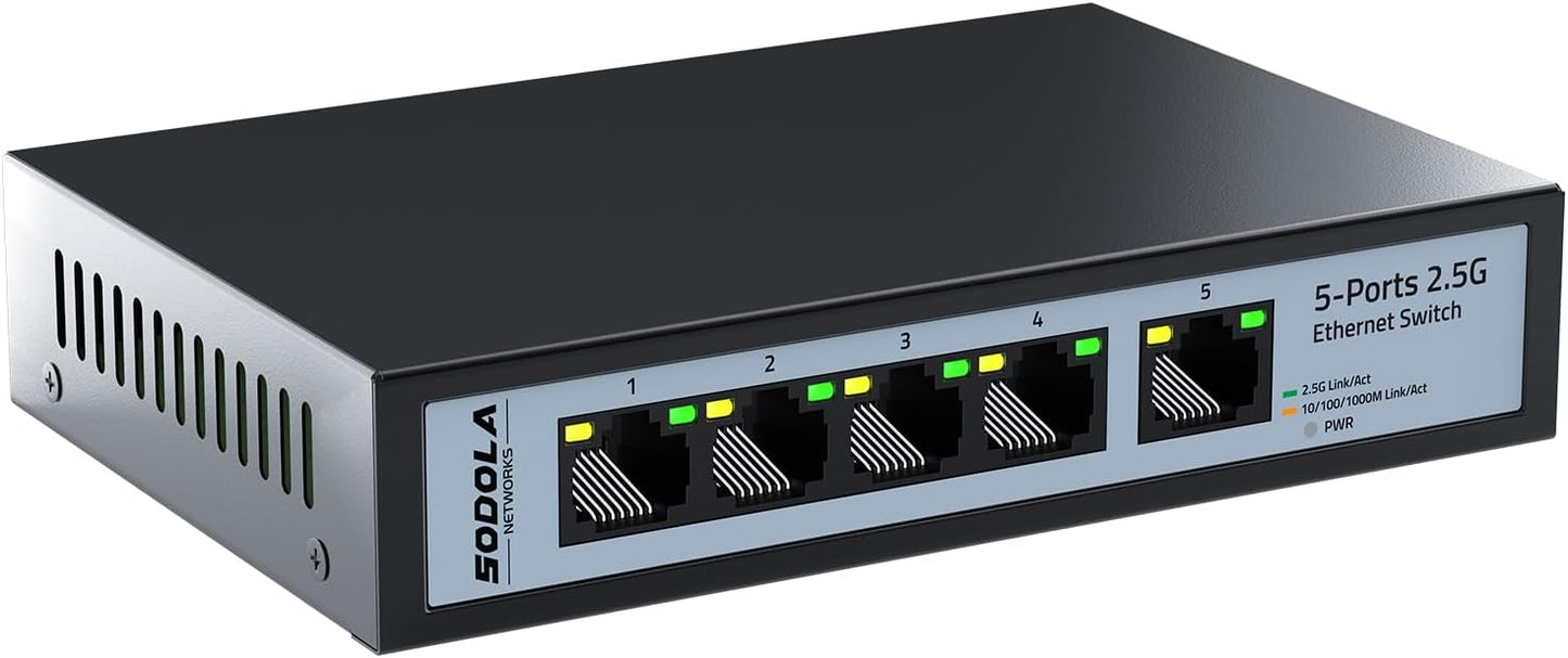5 Port 2.5G Ethernet Switch with 45Gbps Capacity for Fast Networking