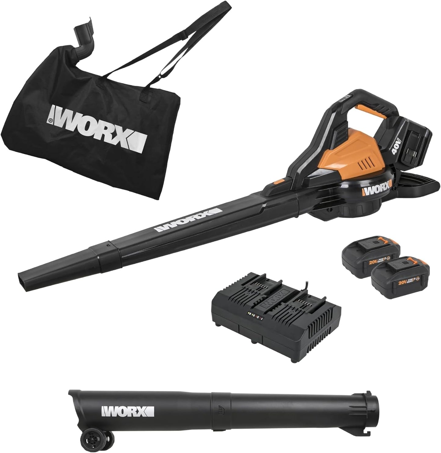 WORX WG583 40V Cordless Leaf Blower & Vacuum 3 in 1