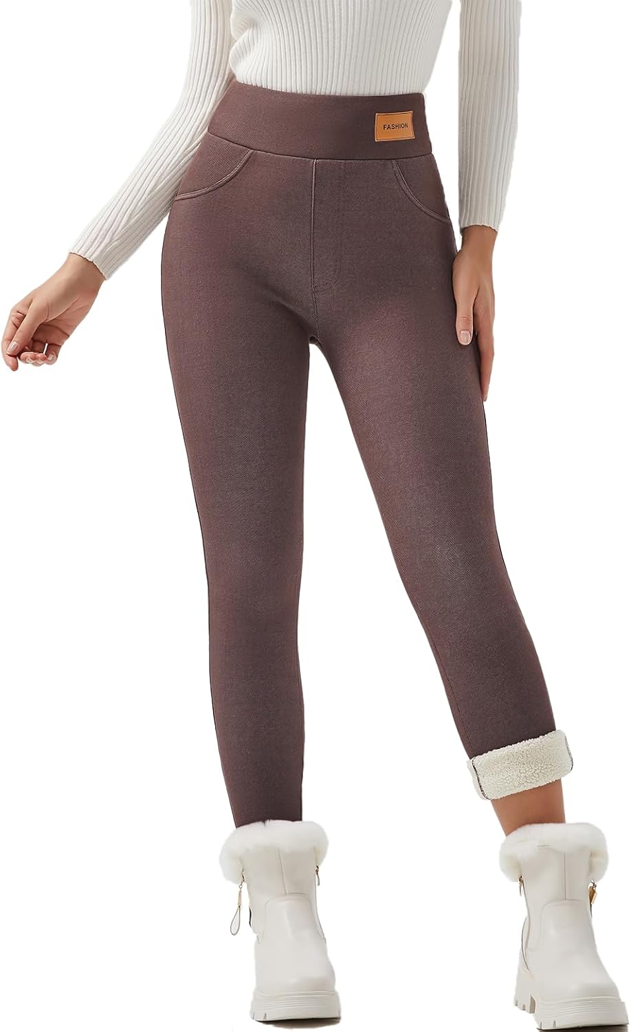 Women Sherpa Lined Leggings for Winter Warmth and Style
