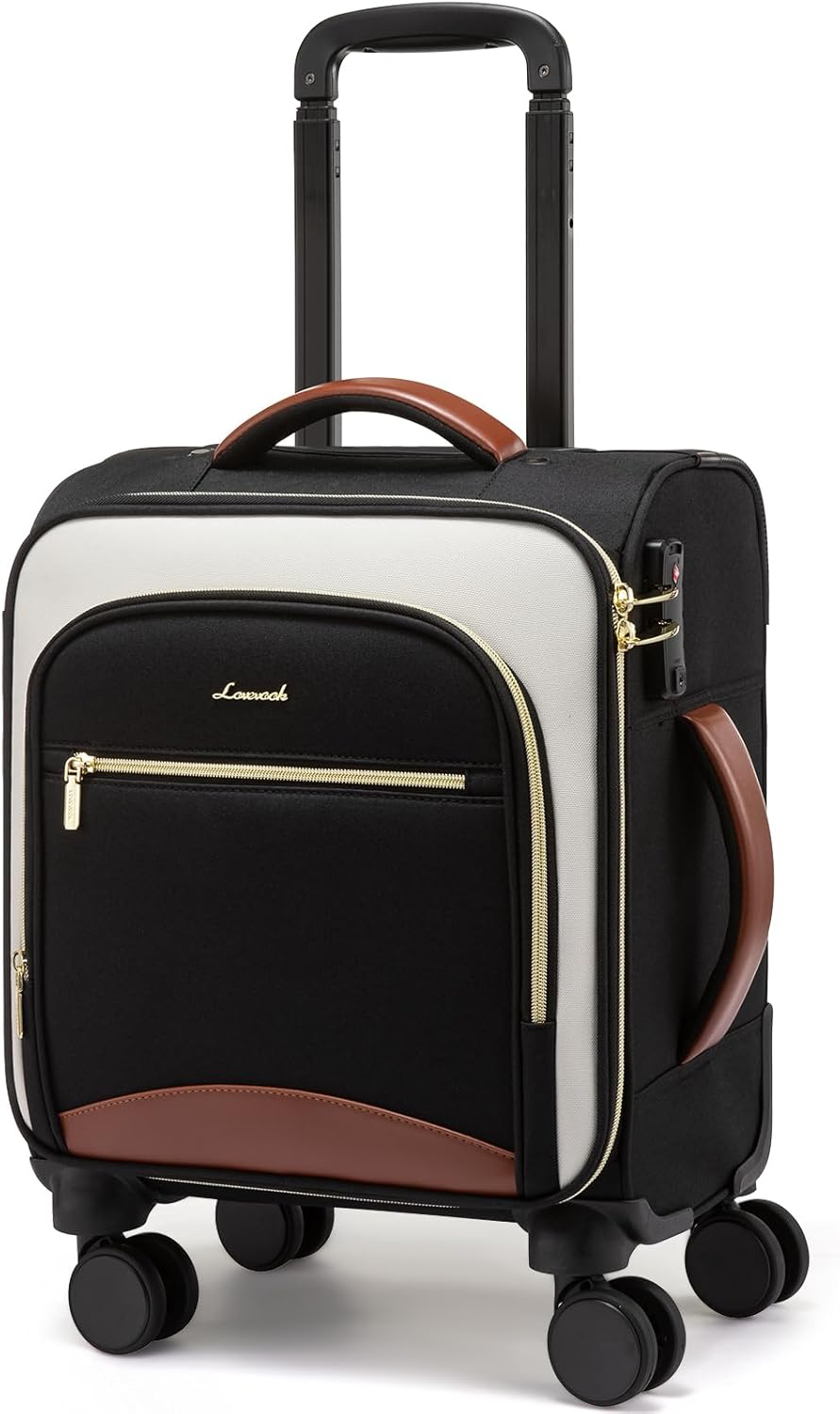 LOVEVOOK 16 Inch Underseat Carry On Luggage With Wheels