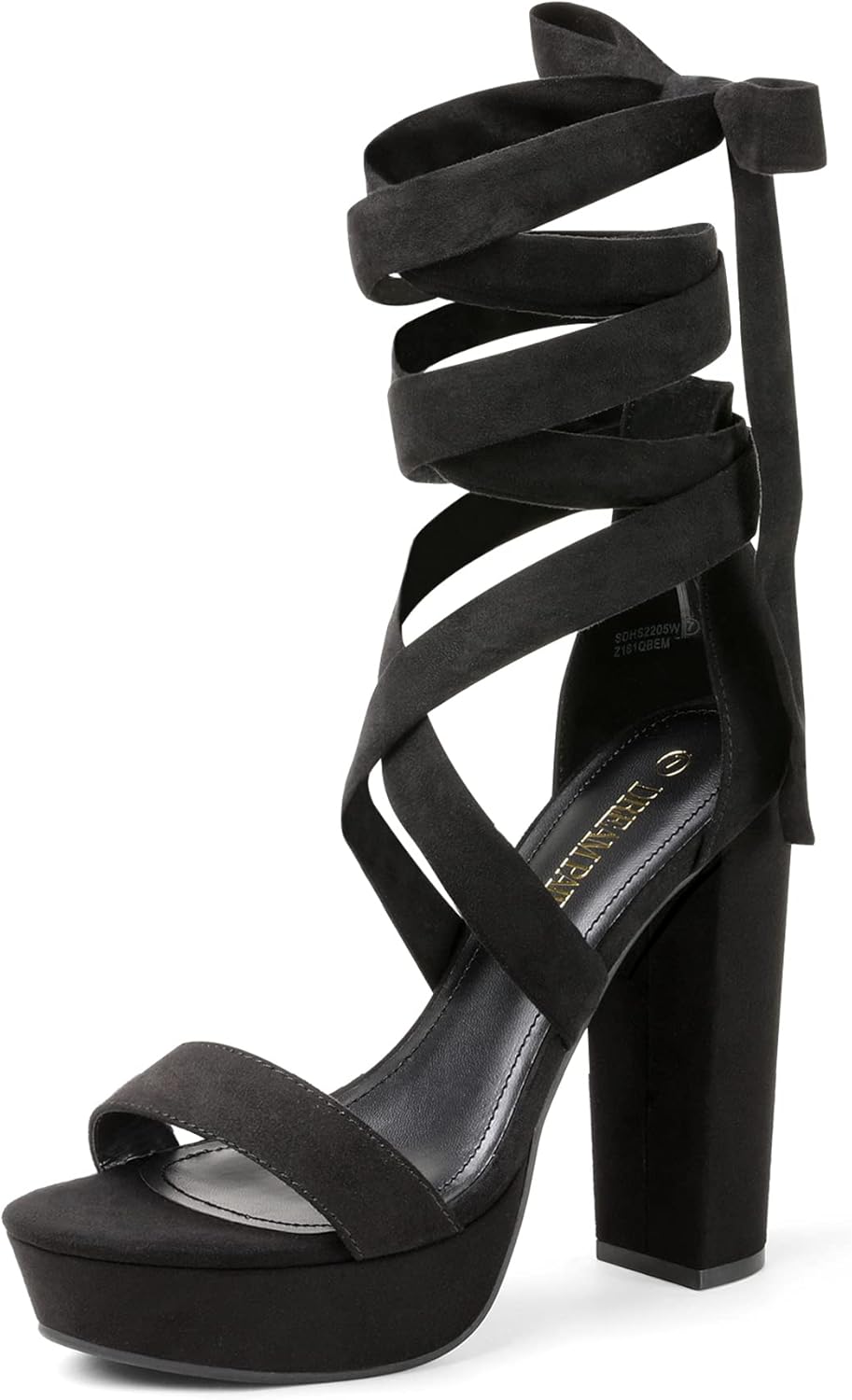 DREAM PAIRS Chunky Block Platform Heels for Women - Sexy Style