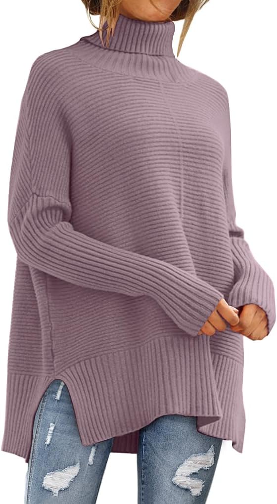 LILLUSORY Women's Oversized Turtleneck Sweater for Fall Style