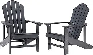 Adirondack Chair Set of 2 - Durable Weather Resistant Design