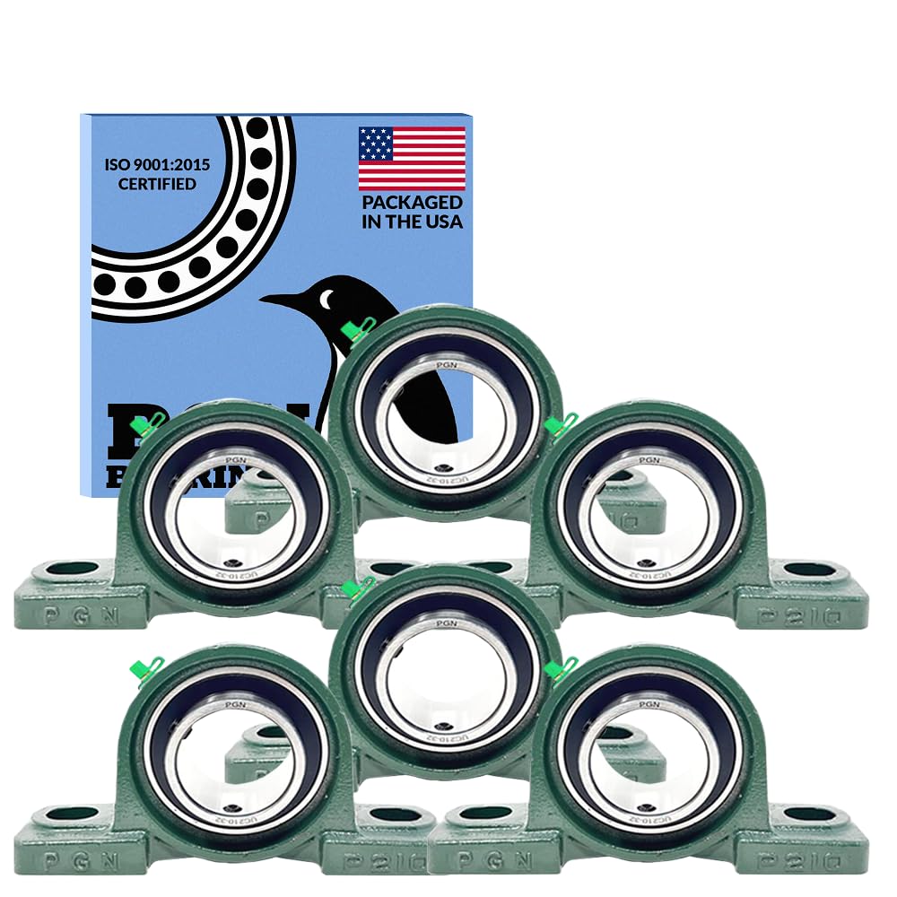 PGN UCP210-32 Pillow Block Bearing - Durable Chrome Steel Bearings