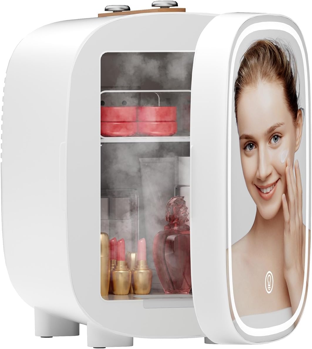 DF01A Skincare Fridge with LED Light Mirror for Beauty Needs