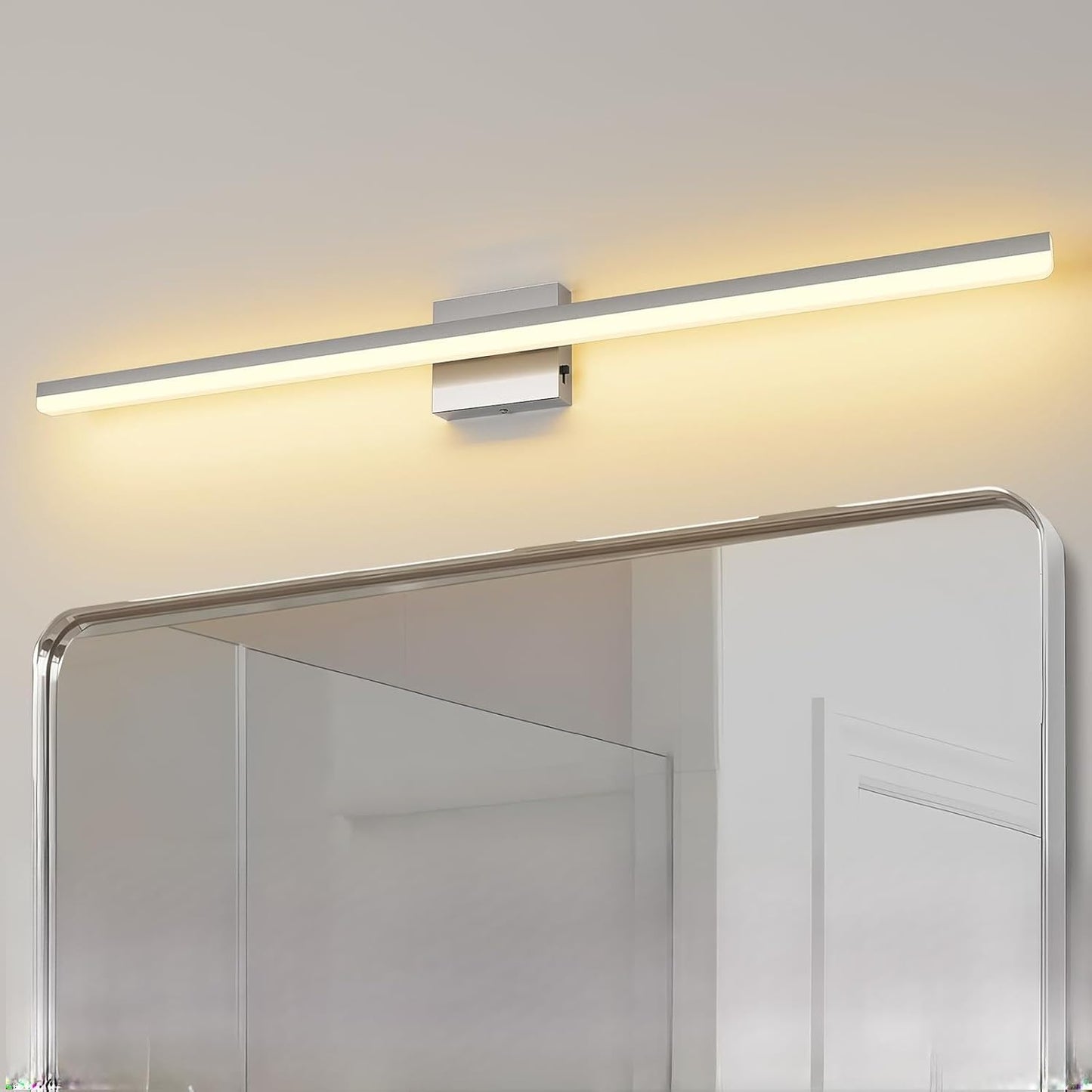 Brushed Nickel Bathroom Vanity Light Bar by Pasoar