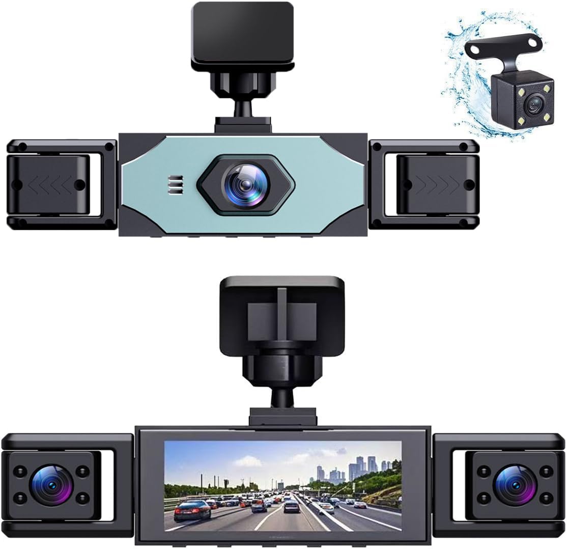 Dash Camera for Car with 360-Degree Coverage and Night Vision