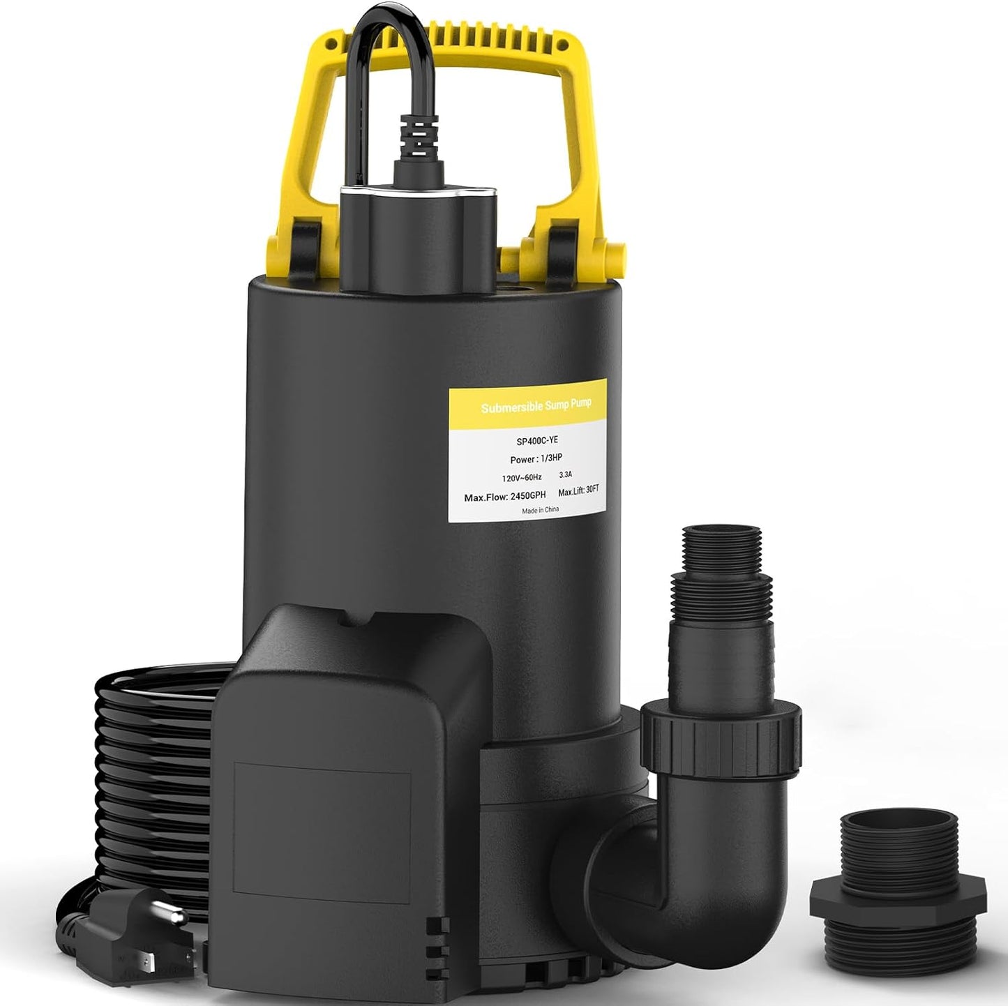 1 HP Submersible Water Pump for Fast Water Removal and Draining