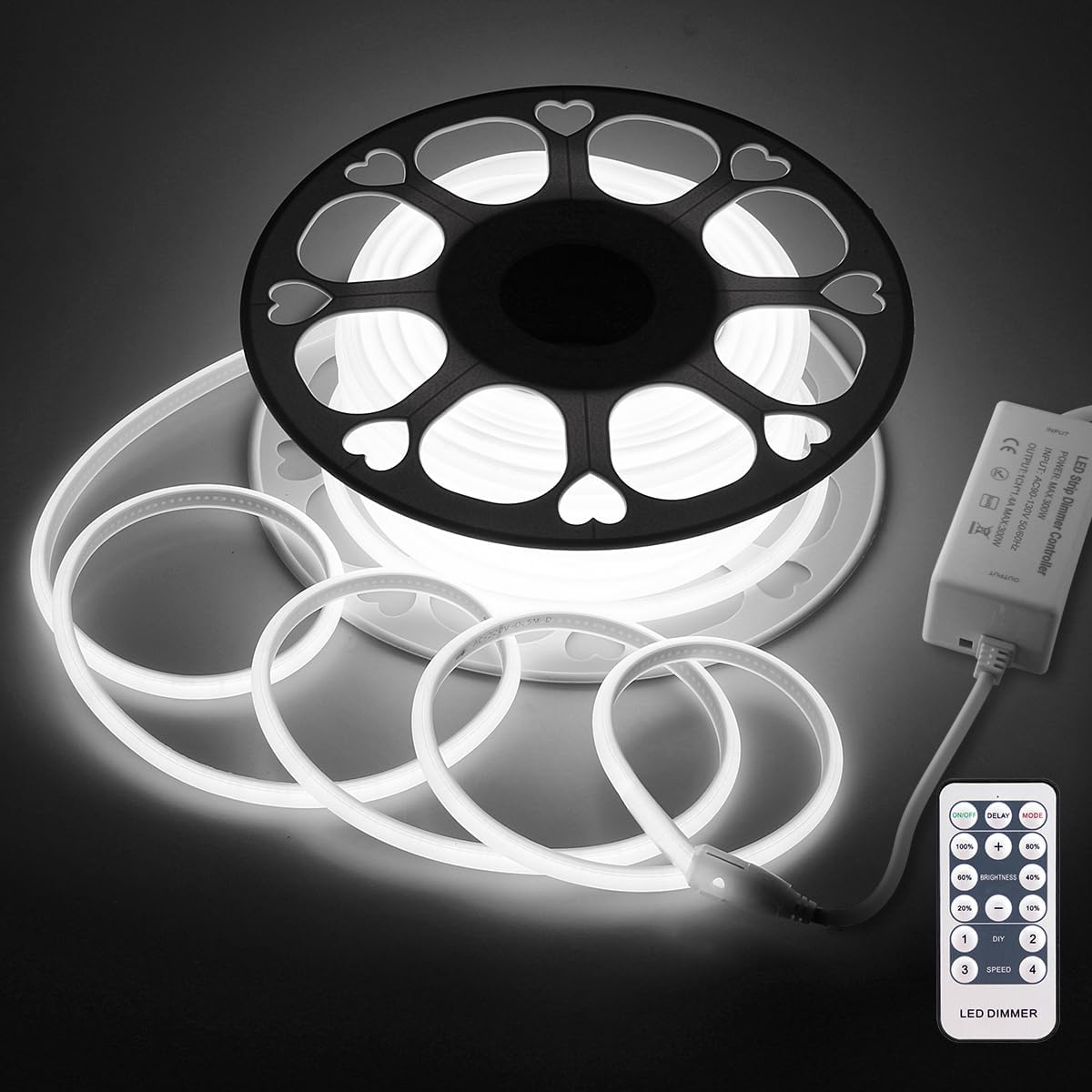 Aclorol 20M Waterproof COB LED Strip Lights for Outdoor Use