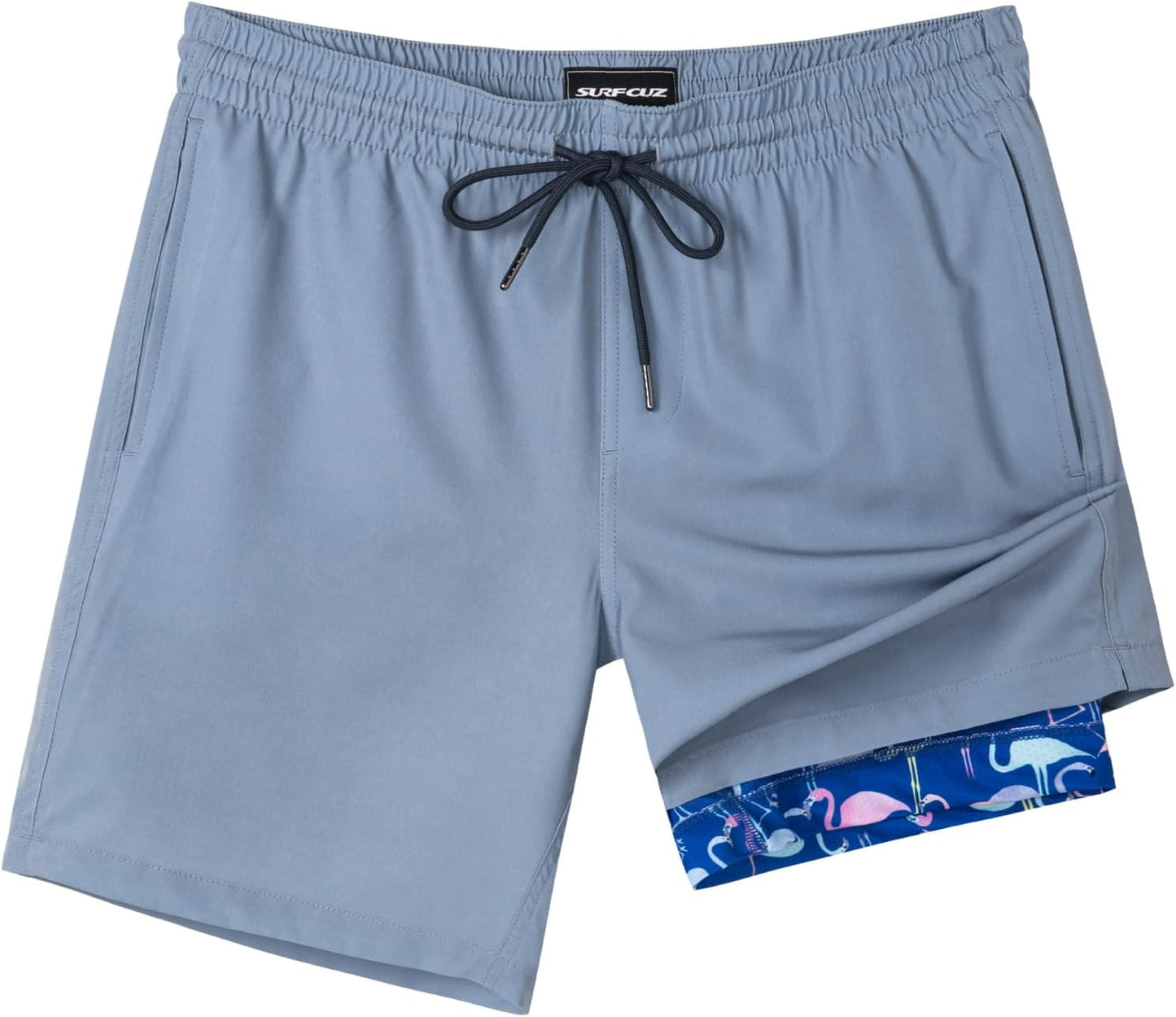SURF CUZ Mens Swim Trunks with Compression Liner for Comfort