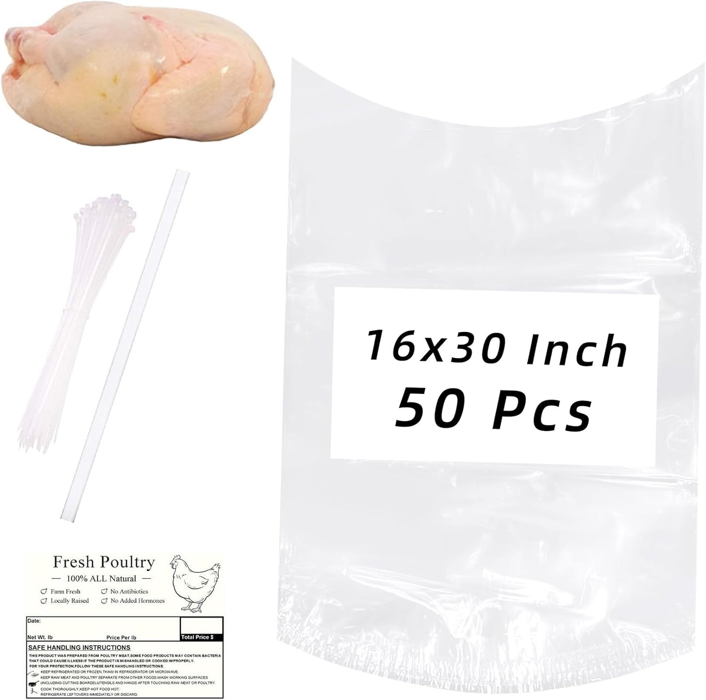 Large Turkey Poultry Shrink Bags for Freezing and Storage