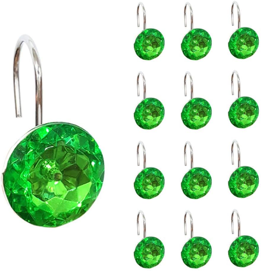Sparkle in Style with 12 Rhinestone Shower Hooks