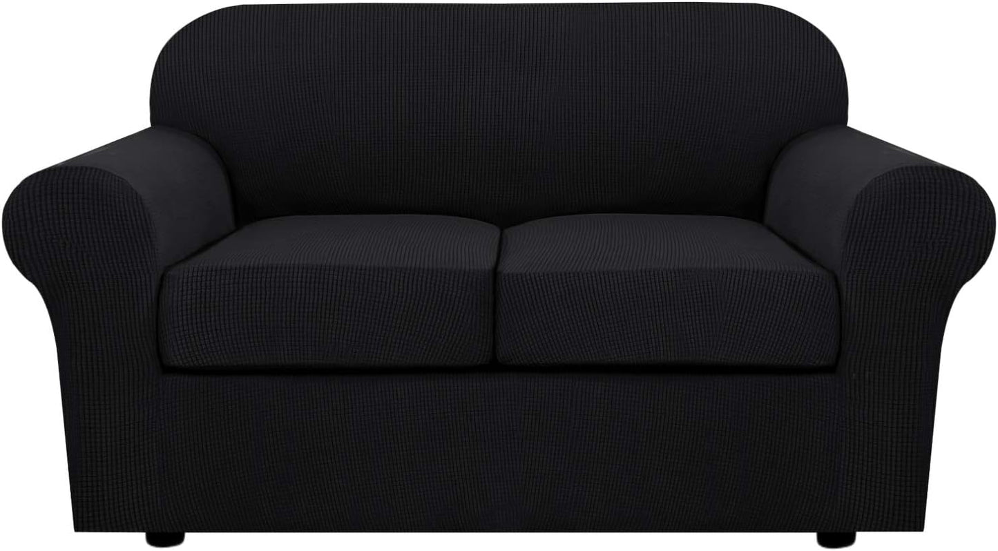 H.VERSAILTEX 3 Piece Stretch Sofa Covers for Loveseat Couch