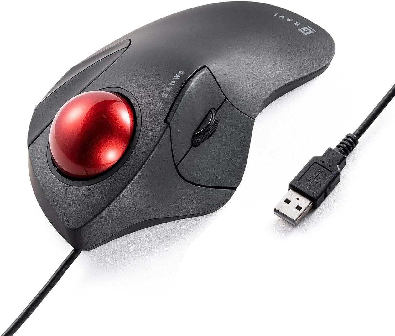 SANWA Wired Ergonomic Trackball Mouse for Ultimate Comfort